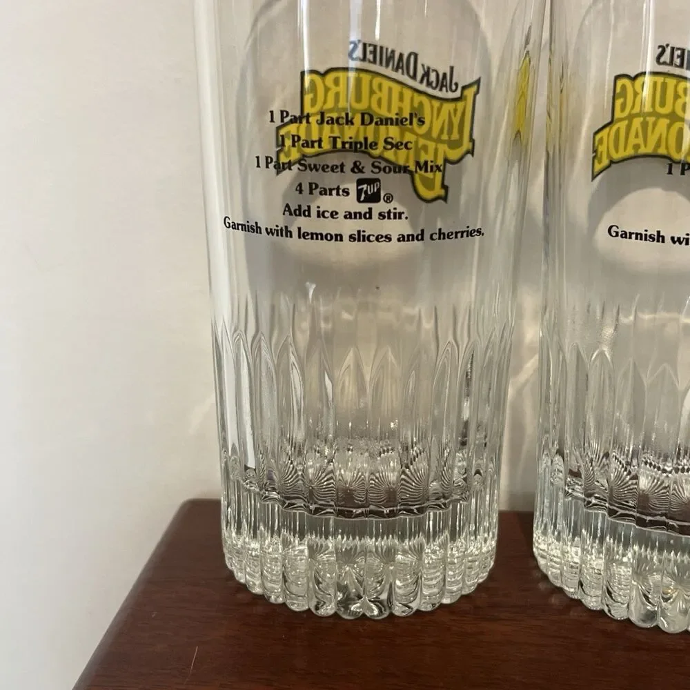 Jack Daniels Lynchburg Lemonade Tennessee Tea Drinking Glass W/Recipes